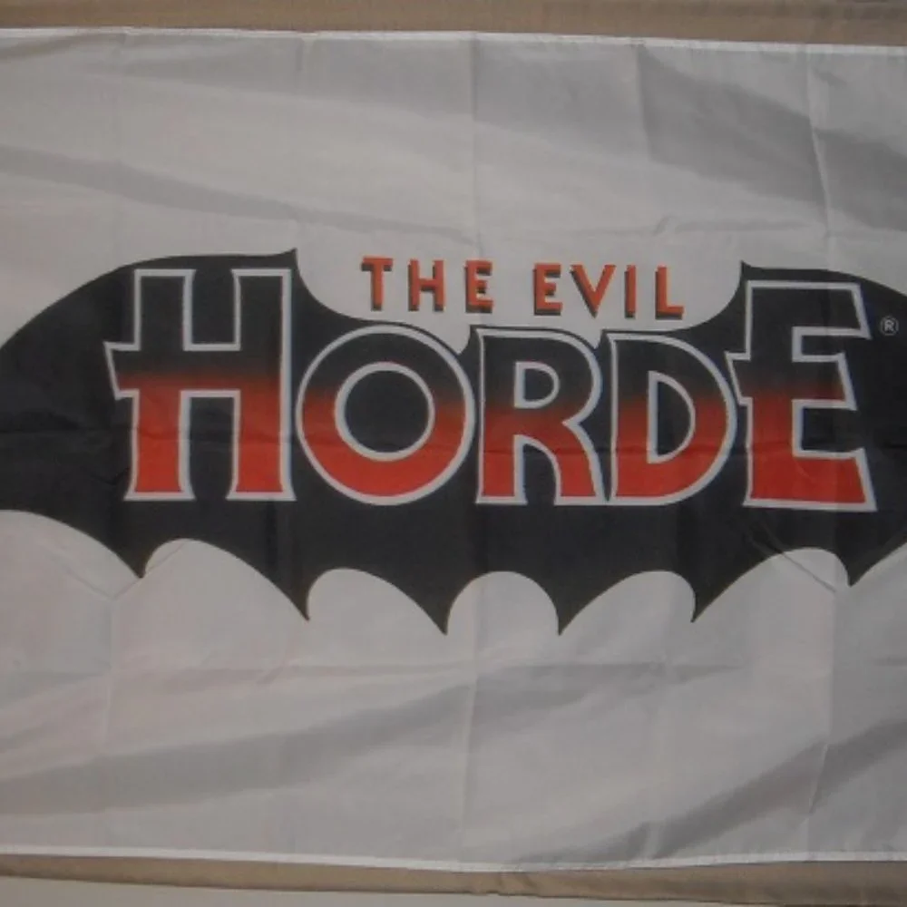 Evil Horde symbol white He-Man and the Masters of the Universe 3'x5' flag Hordak